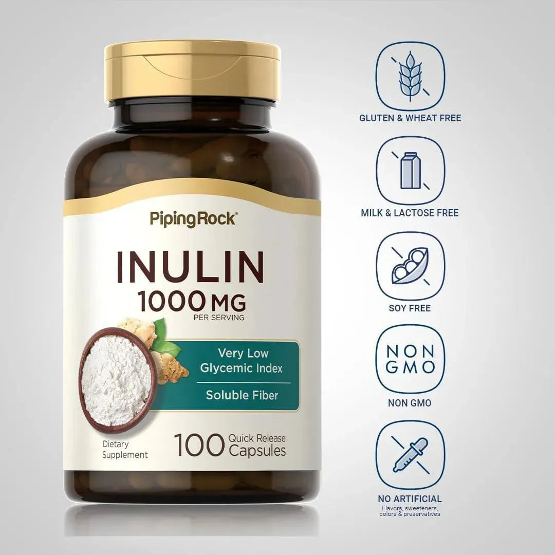 PIPING ROCK - Piping Rock Inulin 1000Mg. 100 Capsulas - The Red Vitamin MX - Suplementos Alimenticios - {{ shop.shopifyCountryName }}