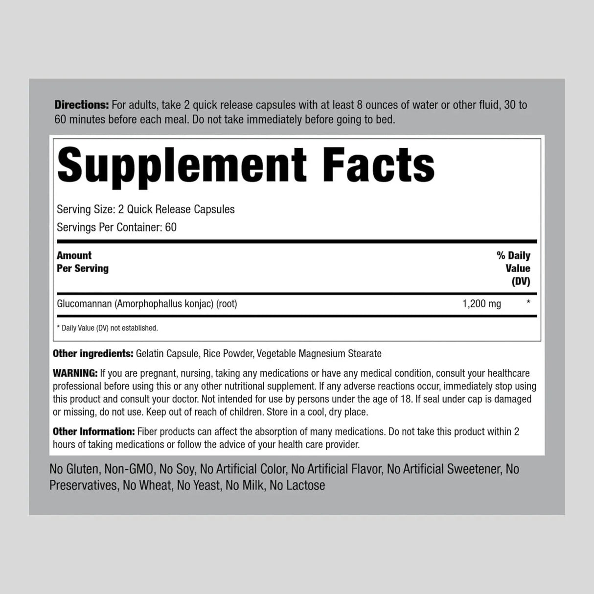 PIPING ROCK - Piping Rock Konjac Root Glucomannan 600Mg. 120 Capsulas - The Red Vitamin MX - Suplementos Alimenticios - {{ shop.shopifyCountryName }}
