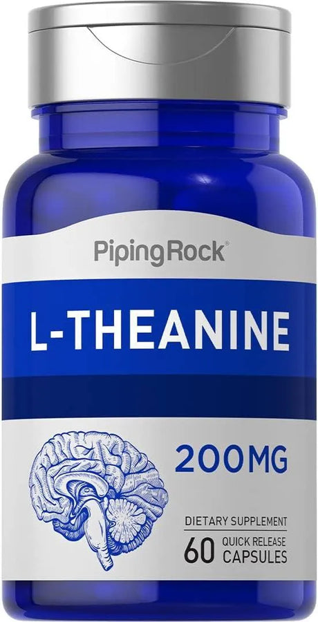 PIPING ROCK - Piping Rock L Theanine 200Mg. 60 Capsulas - The Red Vitamin MX - Suplementos Alimenticios - {{ shop.shopifyCountryName }}