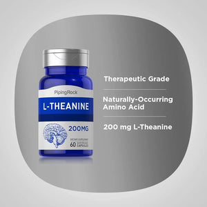 PIPING ROCK - Piping Rock L Theanine 200Mg. 60 Capsulas - The Red Vitamin MX - Suplementos Alimenticios - {{ shop.shopifyCountryName }}