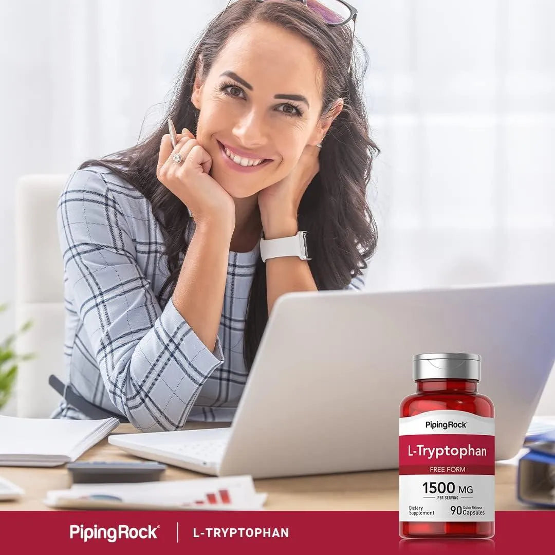 PIPING ROCK - Piping Rock L-Tryptophan 1500Mg. 90 Capsulas - The Red Vitamin MX - Suplementos Alimenticios - {{ shop.shopifyCountryName }}