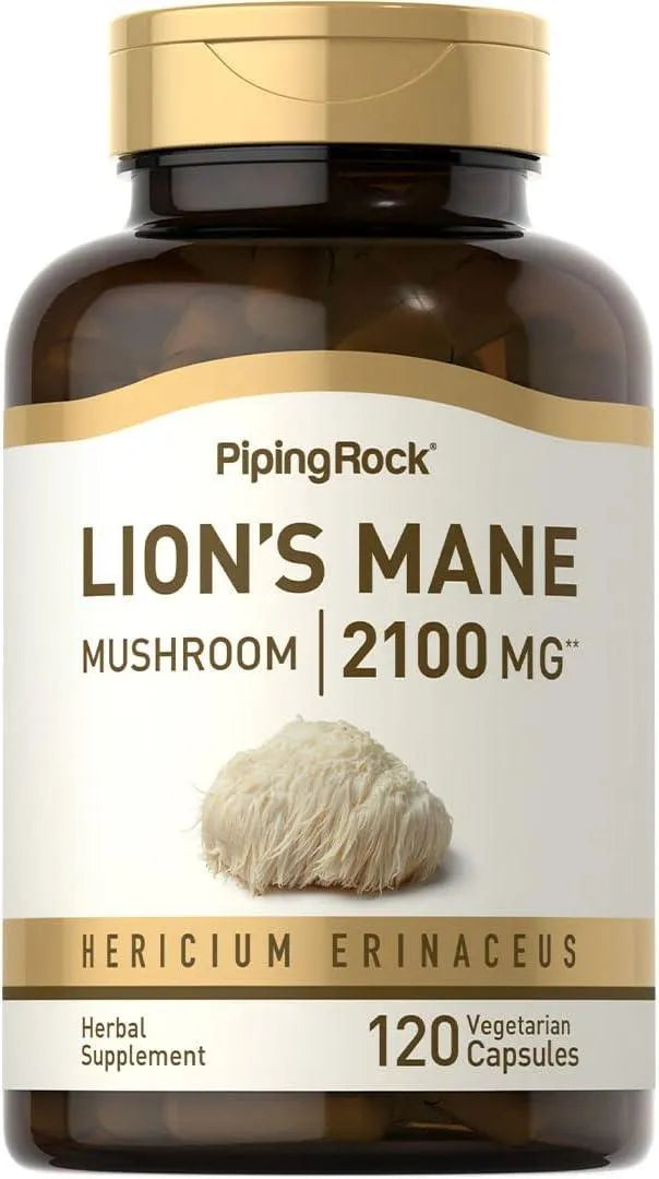 PIPING ROCK - Piping Rock Lions Mane Supplement 2100Mg. 120 Capsulas - The Red Vitamin MX - Suplementos Alimenticios - {{ shop.shopifyCountryName }}