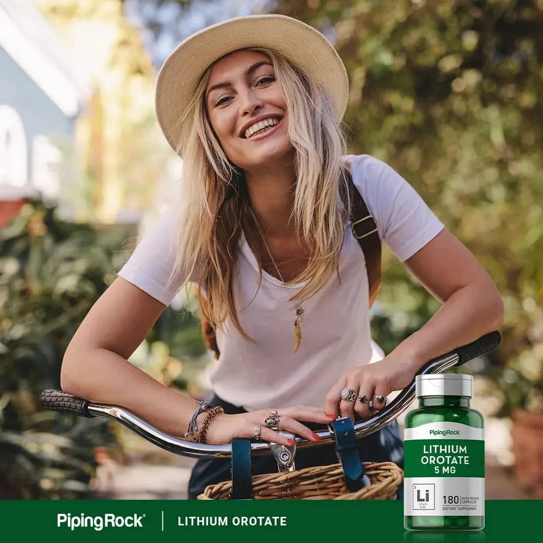 PIPING ROCK - Piping Rock Lithium Orotate 5Mg. 180 Capsulas - The Red Vitamin MX - Suplementos Alimenticios - {{ shop.shopifyCountryName }}