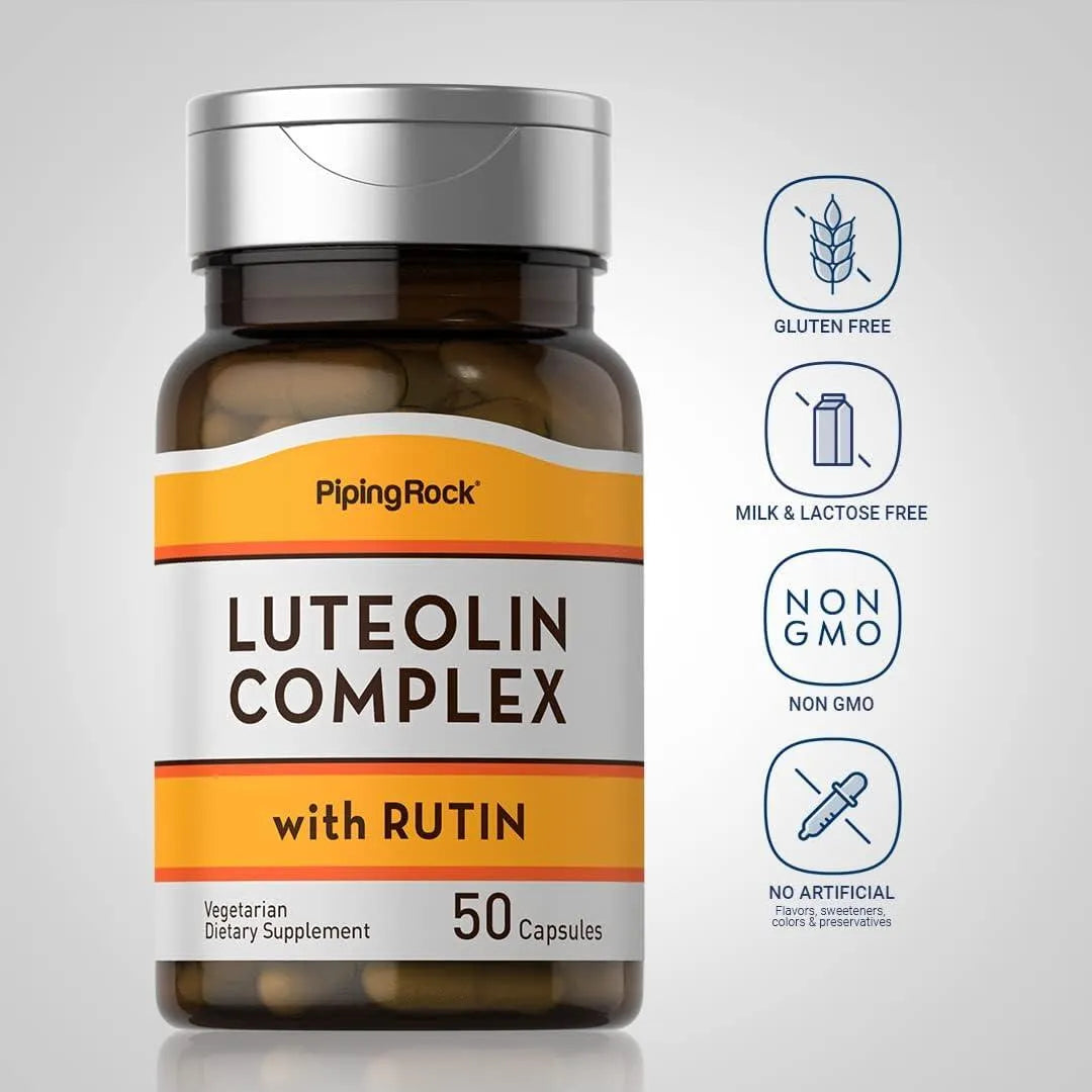 PIPING ROCK - Piping Rock Luteolin Complex 100Mg. 50 Capsulas - The Red Vitamin MX - Suplementos Alimenticios - {{ shop.shopifyCountryName }}