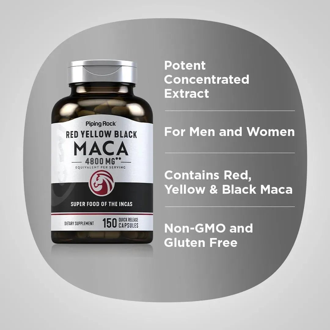 PIPING ROCK - Piping Rock Maca Root Supplement 4800Mg. 150 Capsulas - The Red Vitamin MX - Suplementos Alimenticios - {{ shop.shopifyCountryName }}