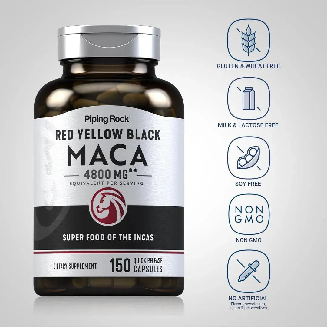 PIPING ROCK - Piping Rock Maca Root Supplement 4800Mg. 150 Capsulas - The Red Vitamin MX - Suplementos Alimenticios - {{ shop.shopifyCountryName }}