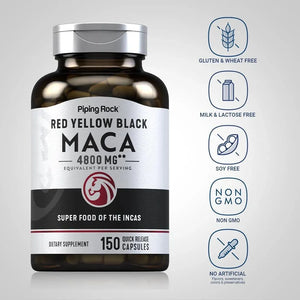 PIPING ROCK - Piping Rock Maca Root Supplement 4800Mg. 150 Capsulas - The Red Vitamin MX - Suplementos Alimenticios - {{ shop.shopifyCountryName }}