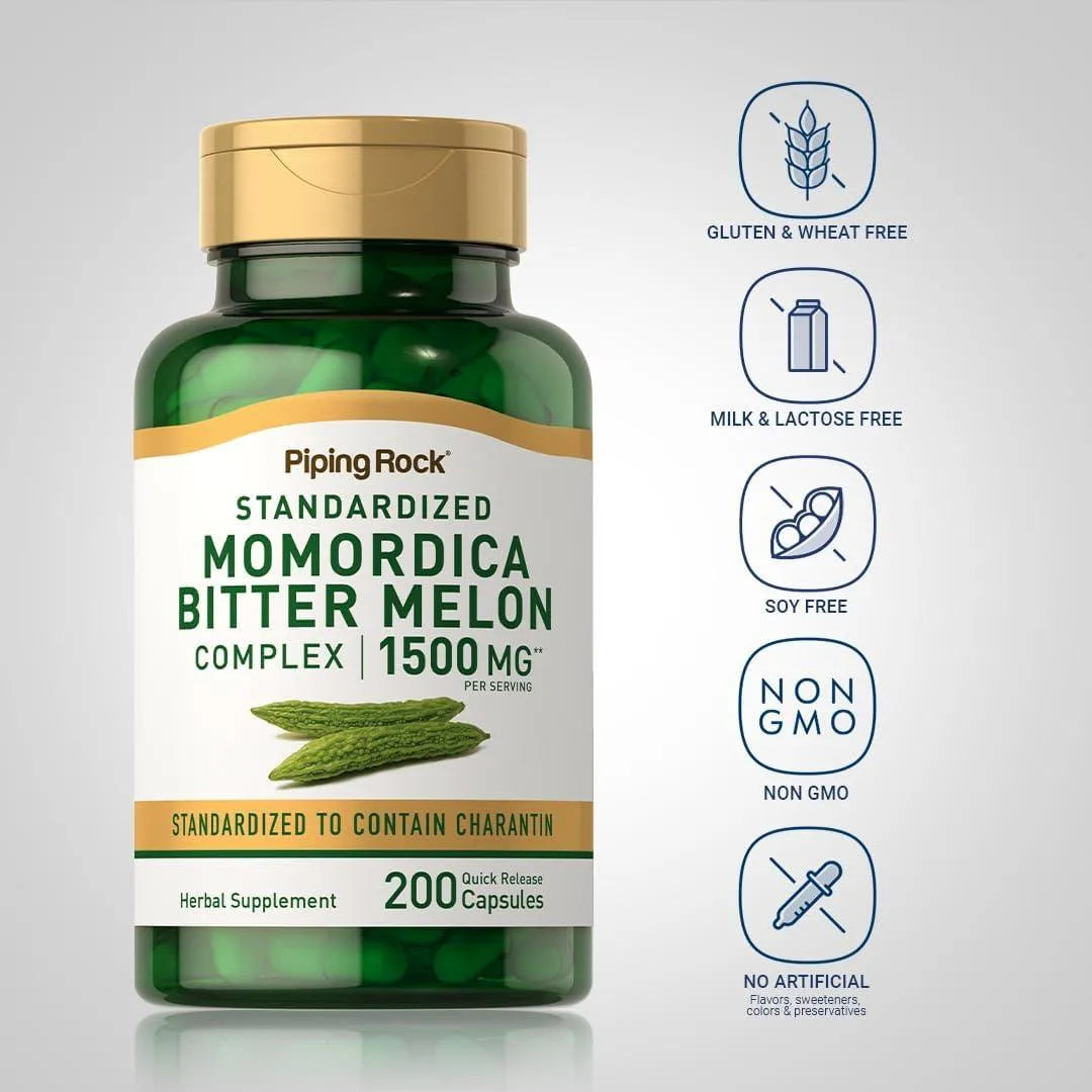 PIPING ROCK - Piping Rock Momordica Bitter Melon 1500Mg. 200 Capsulas - The Red Vitamin MX - Suplementos Alimenticios - {{ shop.shopifyCountryName }}