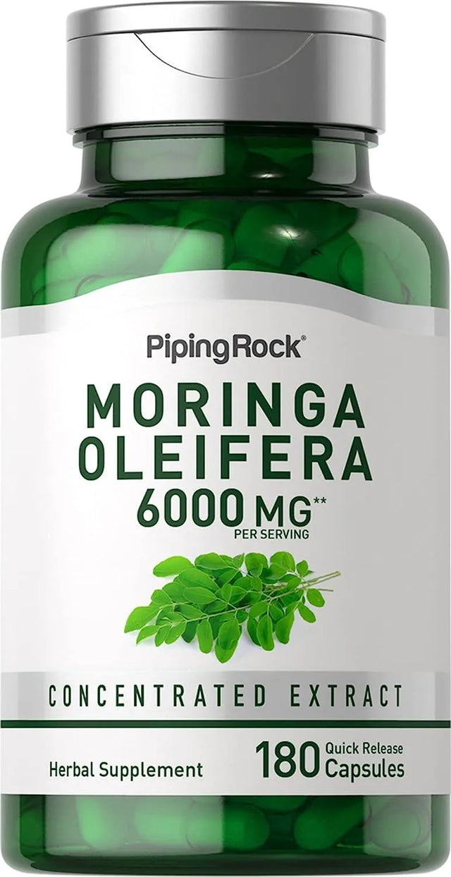 PIPING ROCK - Piping Rock Moringa Oleifera 6000Mg. 180 Capsulas - The Red Vitamin MX - Suplementos Alimenticios - {{ shop.shopifyCountryName }}