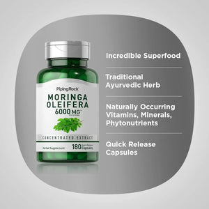 PIPING ROCK - Piping Rock Moringa Oleifera 6000Mg. 180 Capsulas - The Red Vitamin MX - Suplementos Alimenticios - {{ shop.shopifyCountryName }}