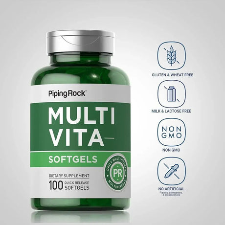 PIPING ROCK - Piping Rock Multivitamin for Men and Women 100 Capsulas Blandas - The Red Vitamin MX - Suplementos Alimenticios - {{ shop.shopifyCountryName }}
