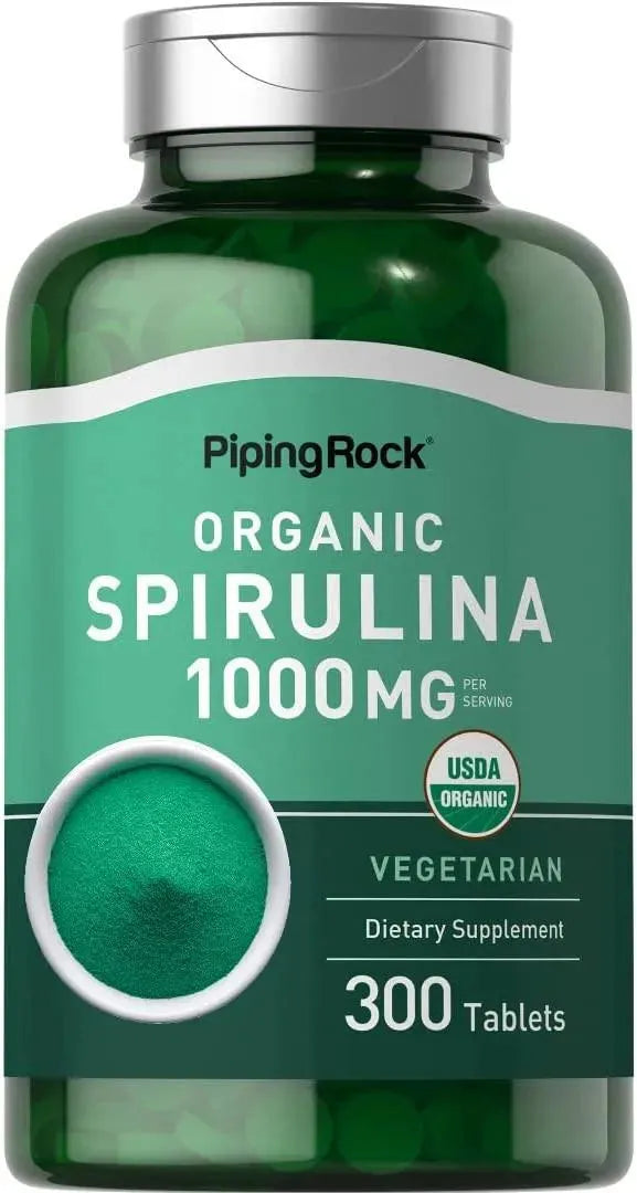 PIPING ROCK - Piping Rock Organic Spirulina 1000Mg. 300 Tabletas - The Red Vitamin MX - Suplementos Alimenticios - {{ shop.shopifyCountryName }}