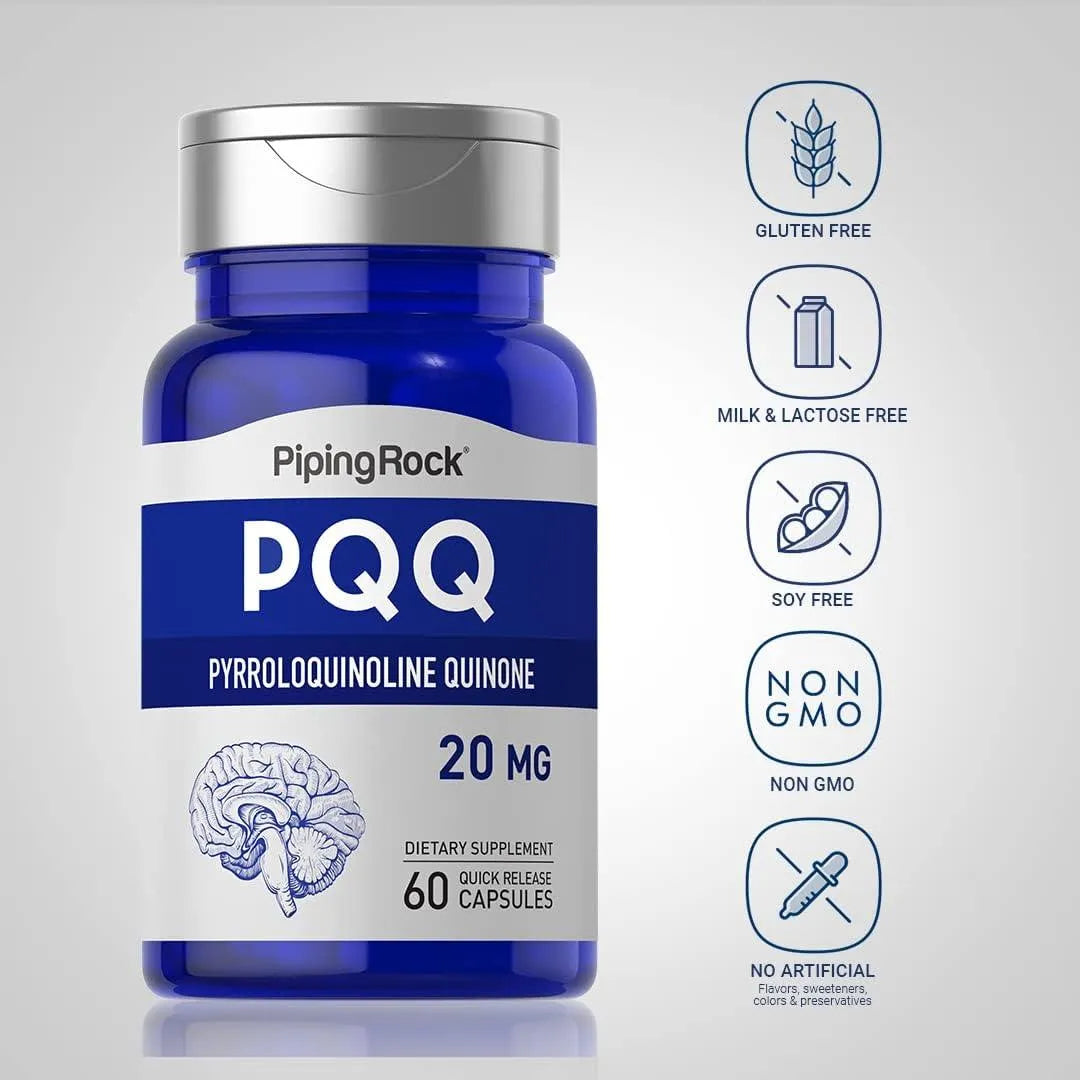 PIPING ROCK - Piping Rock PQQ 20Mg. 60 Capsulas - The Red Vitamin MX - Suplementos Alimenticios - {{ shop.shopifyCountryName }}