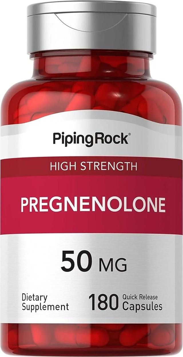 PIPING ROCK - Piping Rock Pregnenolone 50Mg. 180 Capsulas - The Red Vitamin MX - Suplementos Alimenticios - {{ shop.shopifyCountryName }}