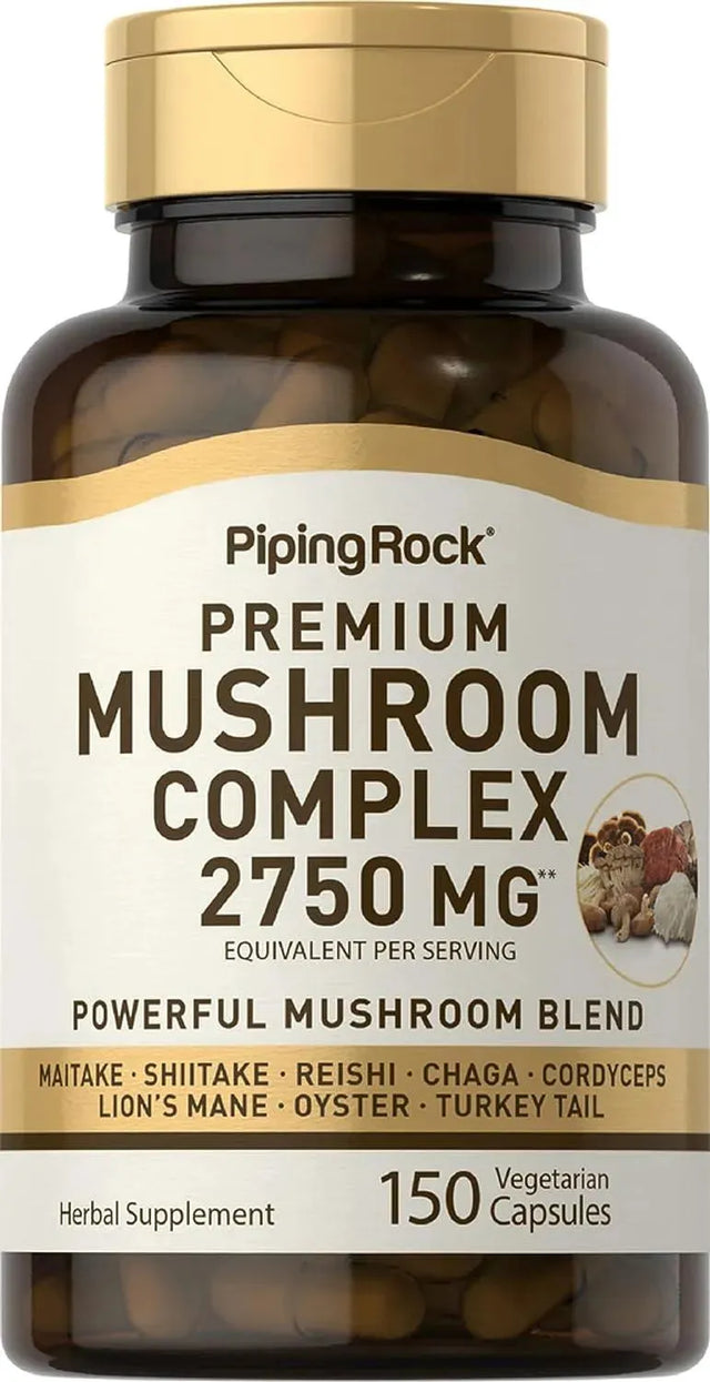 PIPING ROCK - Piping Rock Premium Mushroom Complex 2750Mg. 150 Capsulas - The Red Vitamin MX - Suplementos Alimenticios - {{ shop.shopifyCountryName }}