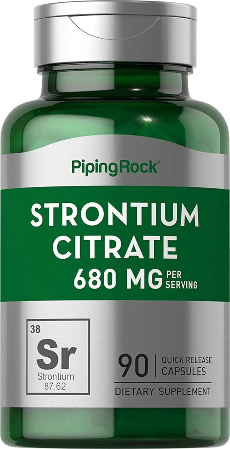 PIPING ROCK - Piping Rock Strontium Citrate 680Mg. 90 Capsulas - The Red Vitamin MX - Suplementos Alimenticios - {{ shop.shopifyCountryName }}