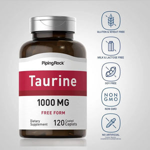 PIPING ROCK - Piping Rock Taurine 1000Mg. 120 Tabletas - The Red Vitamin MX - Suplementos Alimenticios - {{ shop.shopifyCountryName }}