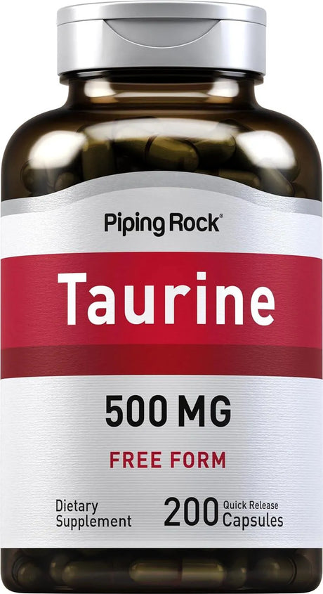 PIPING ROCK - Piping Rock Taurine 500Mg. 200 Capsulas - The Red Vitamin MX - Suplementos Alimenticios - {{ shop.shopifyCountryName }}