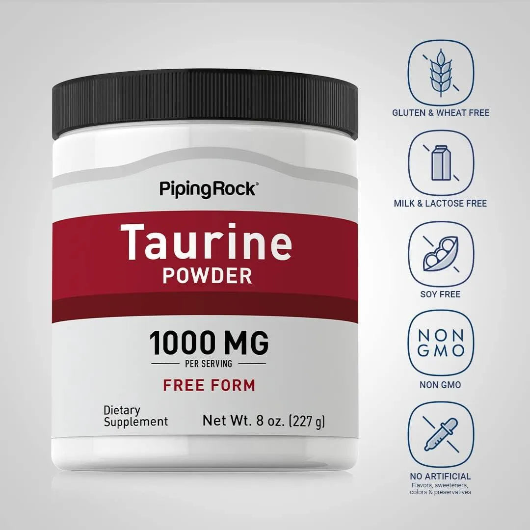 PIPING ROCK - Piping Rock Taurine Powder 1000MG. 227Gr. - The Red Vitamin MX - Suplementos Alimenticios - {{ shop.shopifyCountryName }}