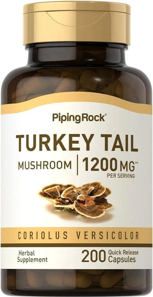 PIPING ROCK - Piping Rock Turkey Tail Mushroom 1200Mg. 120 Capsulas - The Red Vitamin MX - Suplementos Alimenticios - {{ shop.shopifyCountryName }}