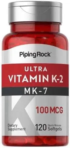 PIPING ROCK - Piping Rock Vitamin K2 MK-7 120 Capsulas Blandas - The Red Vitamin MX - Suplementos Alimenticios - {{ shop.shopifyCountryName }}