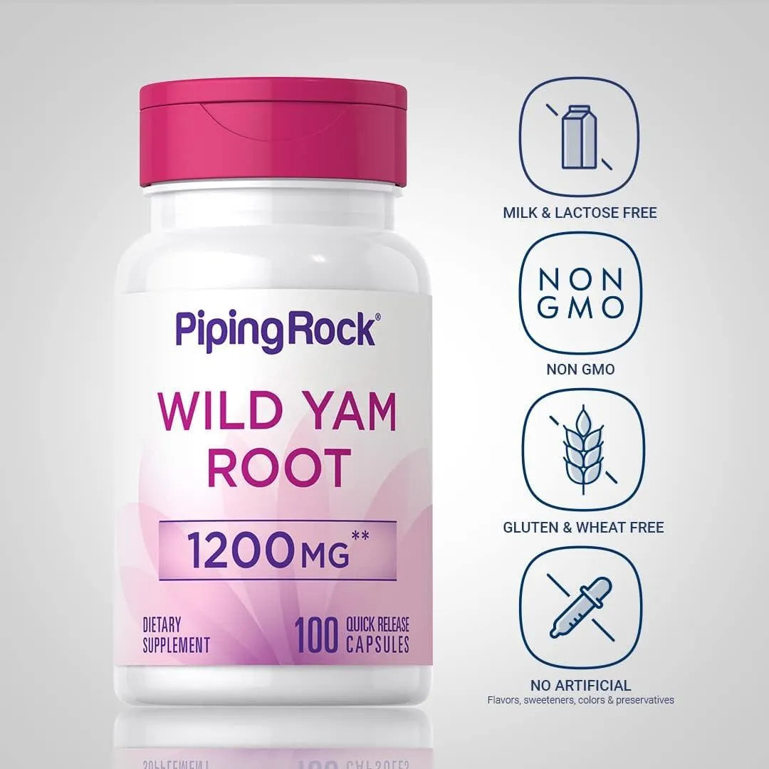 PIPING ROCK - Piping Rock Wild Yam Root 1200Mg. 100 Capsulas - The Red Vitamin MX - Suplementos Alimenticios - {{ shop.shopifyCountryName }}