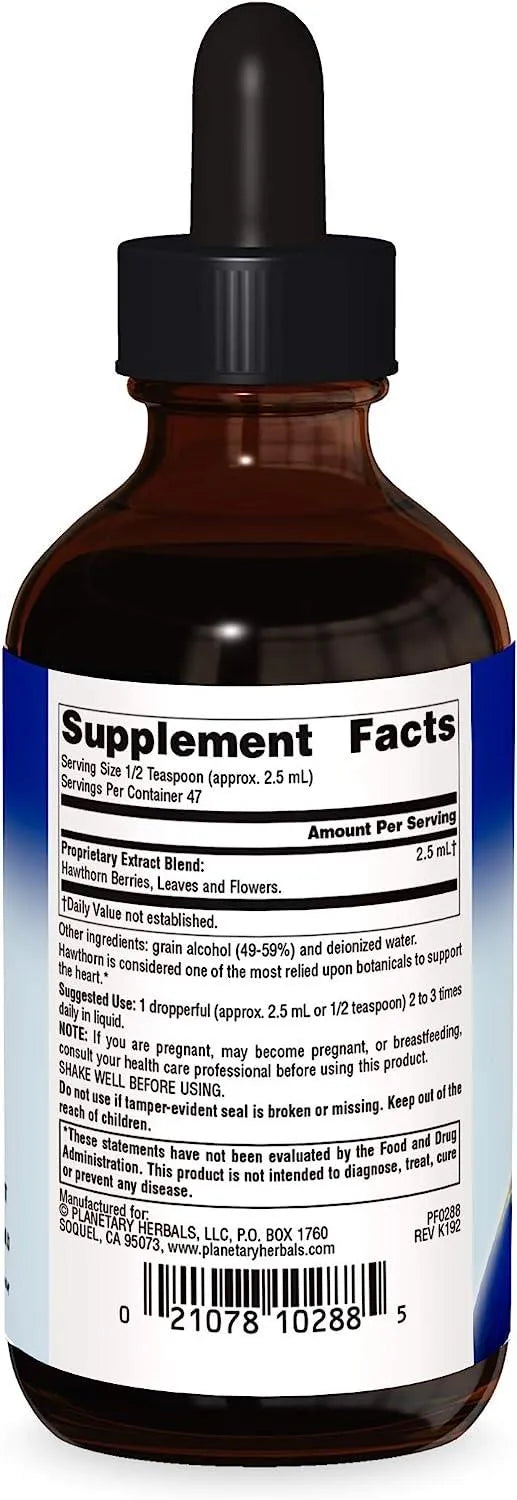 PLANETARY HERBALS - Planetary Herbals Full Spectrum Hawthorn Liquid Extract 4 Fl. Oz. - The Red Vitamin MX - Suplementos Alimenticios - {{ shop.shopifyCountryName }}