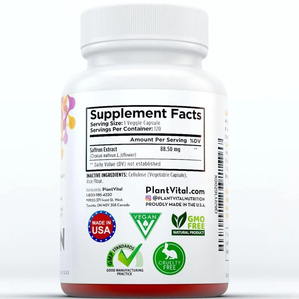 PLANT VITAL - Plantvital Saffron 88.5Mg. 120 Capsulas 2 Pack - The Red Vitamin MX - Suplementos Alimenticios - {{ shop.shopifyCountryName }}