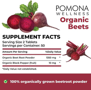 POMONA WELLNESS - Pomona Wellness Beet Root 1350Mg. 100 Tabletas - The Red Vitamin MX - Suplementos Alimenticios - {{ shop.shopifyCountryName }}