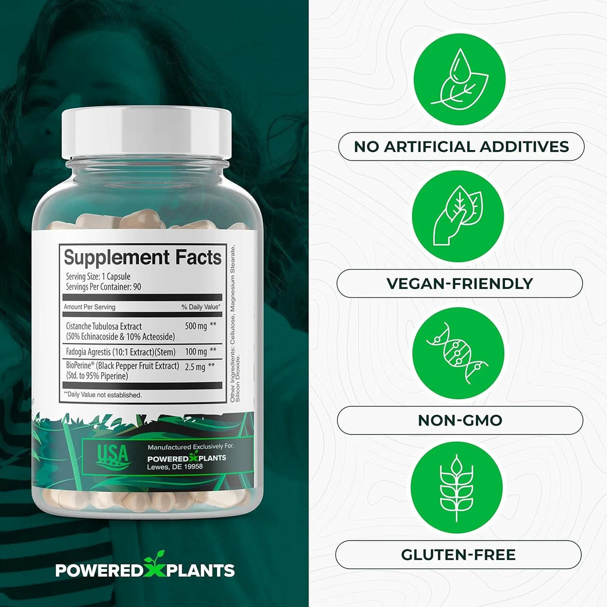 POWERED X PLANTS - POWERED X PLANTS Cistanche Tubulosa 500Mg. 90 Capsulas - The Red Vitamin MX - Suplementos Alimenticios - {{ shop.shopifyCountryName }}