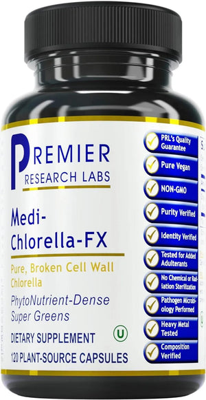 PREMIER RESEARCH LABS - Premier Research Labs Medi Chlorella-FX 120 Capsulas - The Red Vitamin MX - Suplementos Alimenticios - {{ shop.shopifyCountryName }}