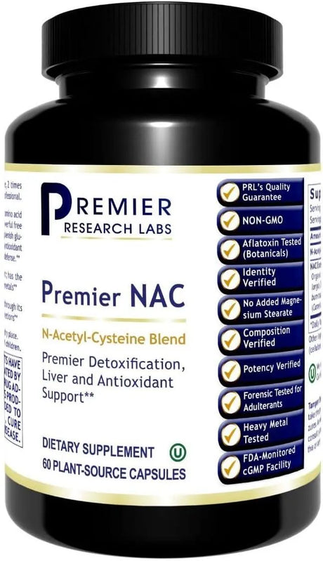 PREMIER RESEARCH LABS - Premier Research Labs Premier NAC 60 Capsulas - The Red Vitamin MX - Suplementos Alimenticios - {{ shop.shopifyCountryName }}