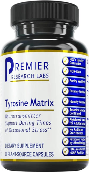 PREMIER RESEARCH LABS - Premier Research Labs Tyrosine Matrix 90 Capsulas - The Red Vitamin MX - Suplementos Alimenticios - {{ shop.shopifyCountryName }}