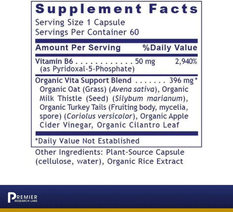 PREMIER RESEARCH LABS - Premier Research Labs Ultra B6 60 Capsulas - The Red Vitamin MX - Suplementos Alimenticios - {{ shop.shopifyCountryName }}