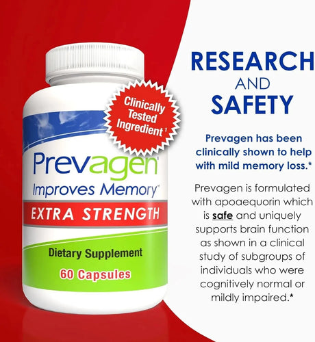 PREVAGEN - Prevagen Improves Memory Extra Strength 20Mg. 60 Capsulas - The Red Vitamin MX - Suplementos Alimenticios - {{ shop.shopifyCountryName }}