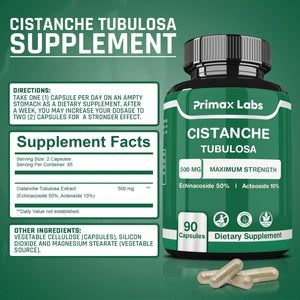 PRIMAX LABS - Primax Labs Cistanche Tubulosa 500Mg. 90 Capsulas - The Red Vitamin MX - Suplementos Alimenticios - {{ shop.shopifyCountryName }}