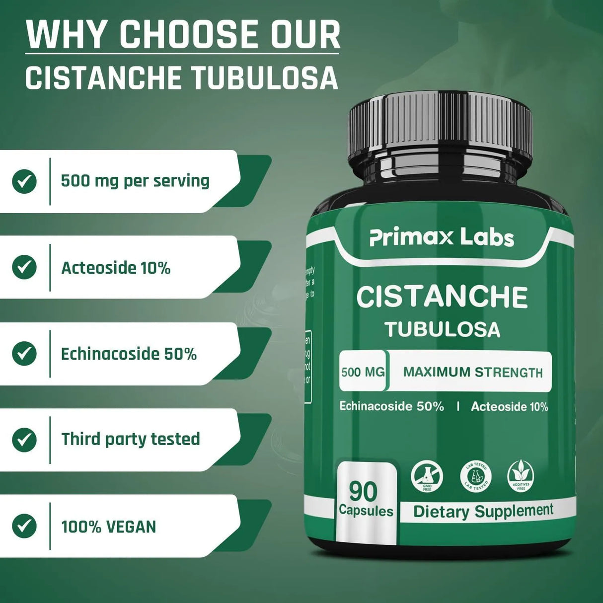 PRIMAX LABS - Primax Labs Cistanche Tubulosa 500Mg. 90 Capsulas - The Red Vitamin MX - Suplementos Alimenticios - {{ shop.shopifyCountryName }}