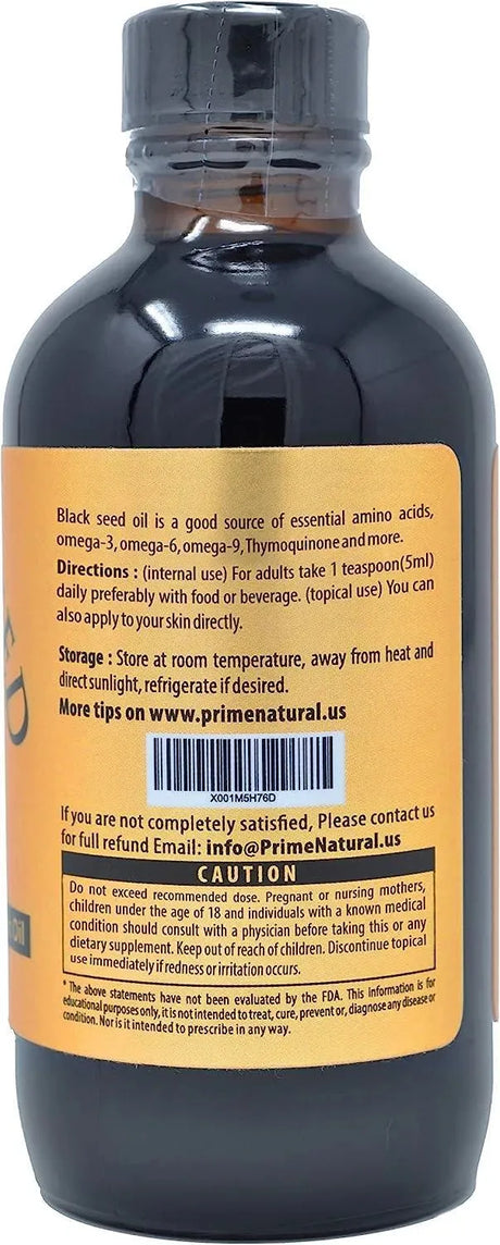 PRIME NATURAL - Prime Natural Organic Black Seed Oil 120Ml. - The Red Vitamin MX - Suplementos Alimenticios - {{ shop.shopifyCountryName }}