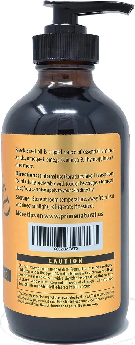 PRIME NATURAL - Prime Natural Organic Black Seed Oil 240Ml. - The Red Vitamin MX - Suplementos Alimenticios - {{ shop.shopifyCountryName }}