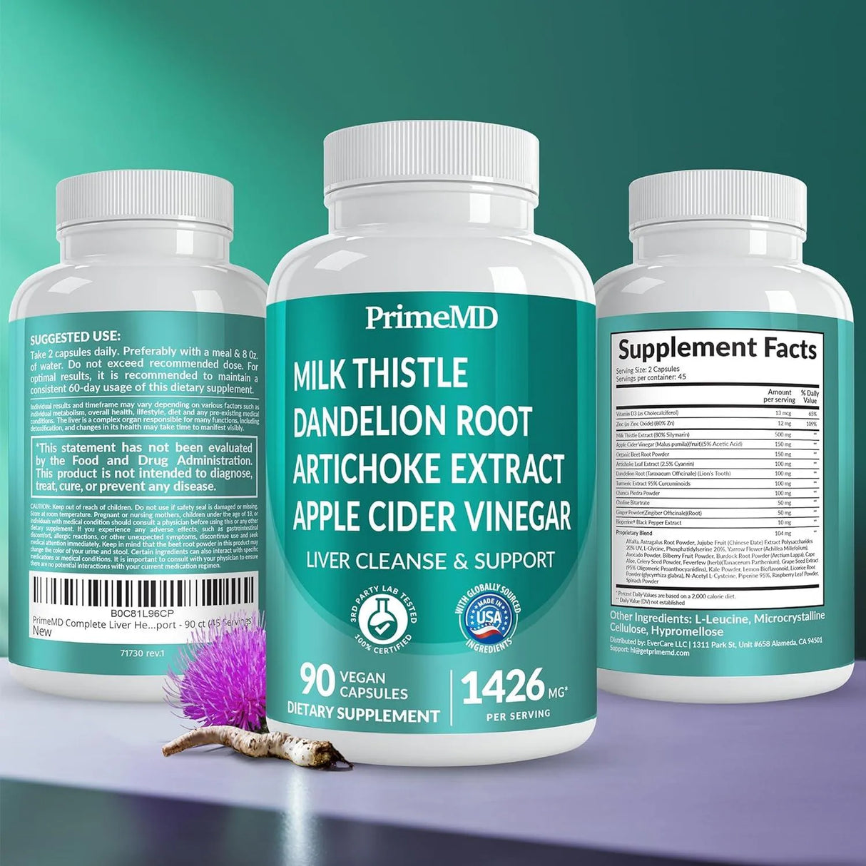 PRIMEMD - PrimeMD 32-in-1 Liver Supplement with Milk Thistle and Dandelion Root 90 Capsulas - The Red Vitamin MX - Suplementos Alimenticios - {{ shop.shopifyCountryName }}