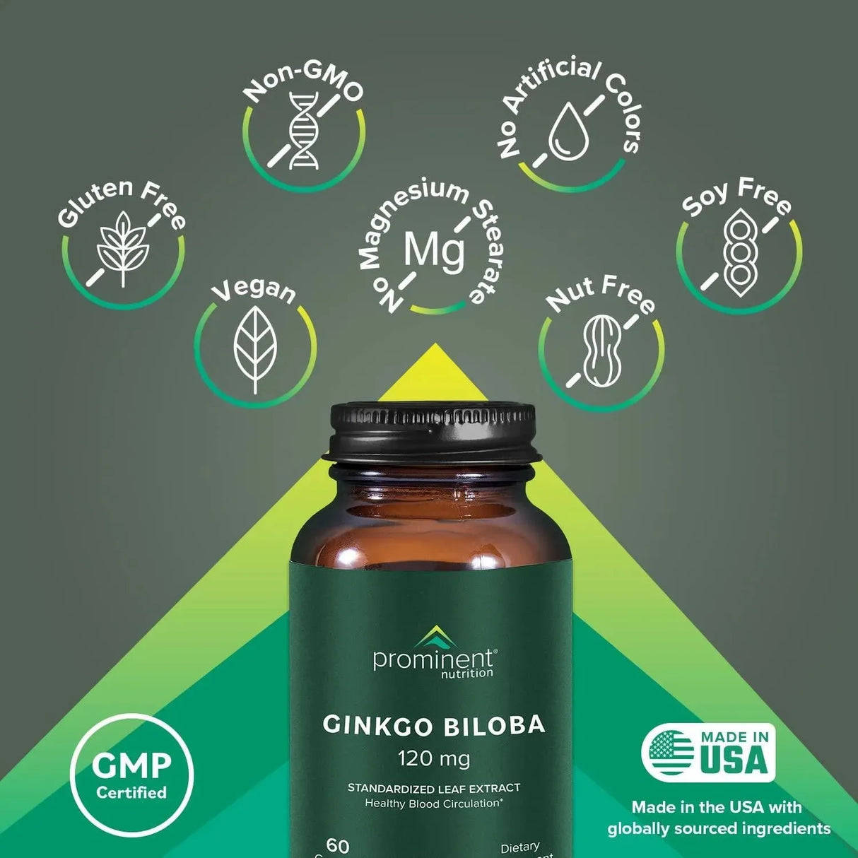 PRIMINENT NUTRITION - Prominent Nutrition Ginkgo Biloba 120Mg. 60 Capsulas - The Red Vitamin MX - Suplementos Alimenticios - {{ shop.shopifyCountryName }}