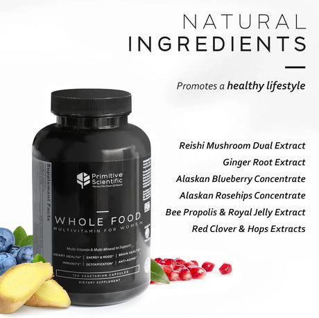 PRIMITIVE SCIENTIFIC - Primitive Scientific Whole Food Multivitamin for Women 120 Capsulas - The Red Vitamin MX - Suplementos Alimenticios - {{ shop.shopifyCountryName }}