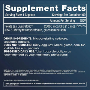 PRO HEALTH LONGEVITY - ProHealth Methylfolate with Quatrefolic Folate 15Mg. 60 Capsulas - The Red Vitamin MX - Suplementos Alimenticios - {{ shop.shopifyCountryName }}