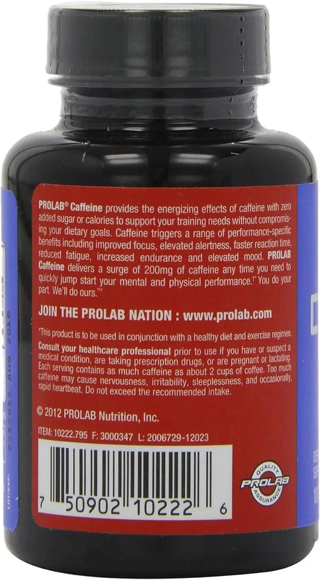 PROLAB - ProLab Caffeine 200Mg. 100 Tabletas - The Red Vitamin MX - Suplementos Alimenticios - {{ shop.shopifyCountryName }}