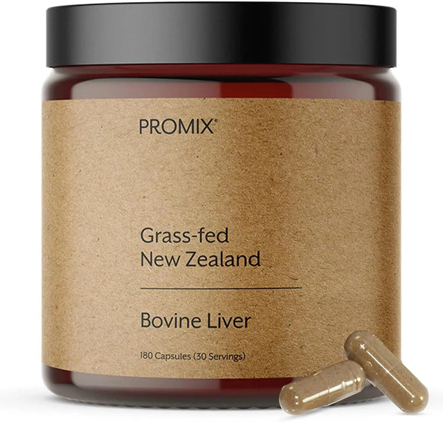 PROMIX - ProMix Nutrition Grass Fed Raw Beef Liver 180 Capsulas - The Red Vitamin MX - Suplementos Alimenticios - {{ shop.shopifyCountryName }}