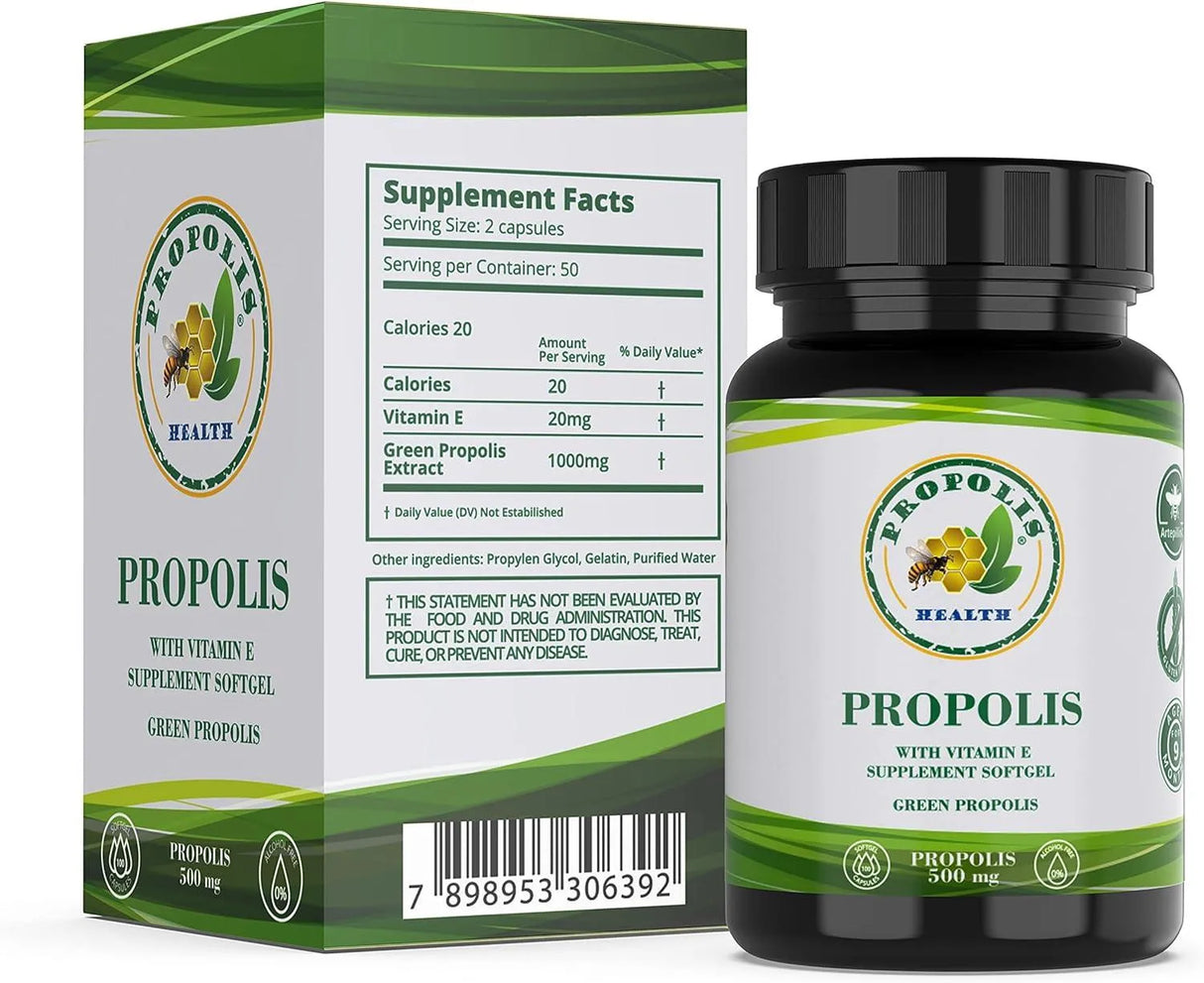 PROPOLIS HEALTH - Propolis Health Propolis Capsules 1000Mg. 100 Capsulas Blandas - The Red Vitamin MX - Suplementos Alimenticios - {{ shop.shopifyCountryName }}