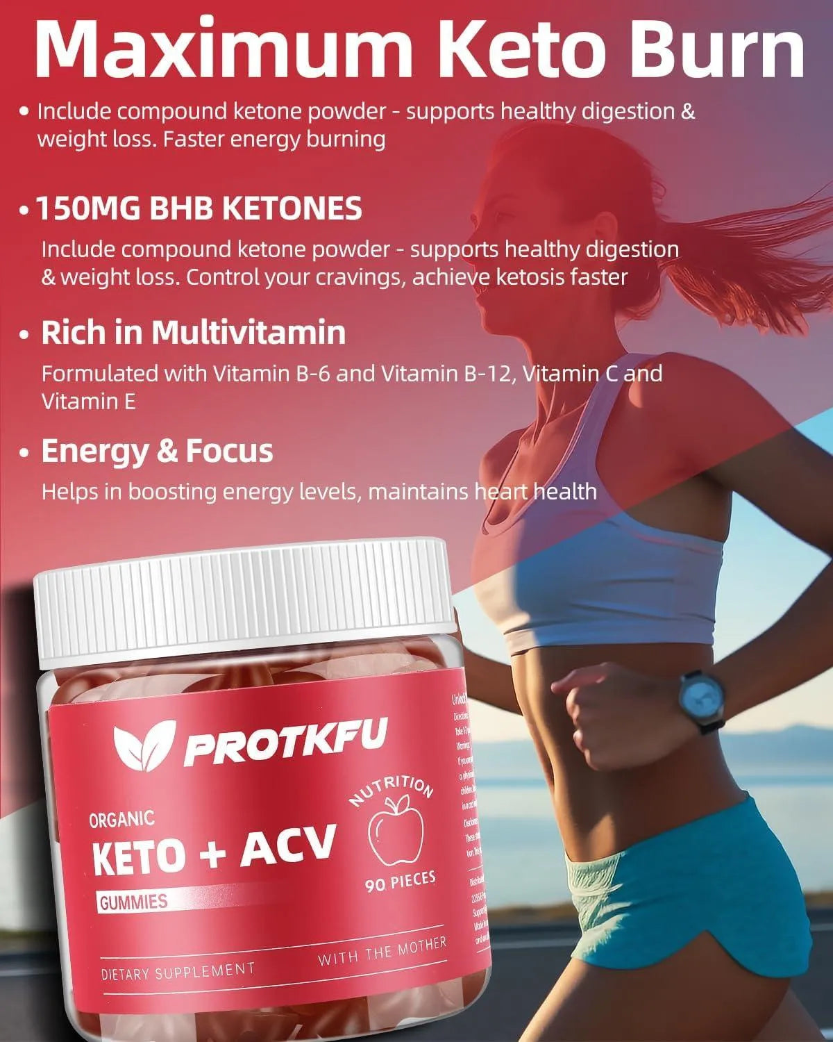 PROTKFU - ProTKFU Keto Apple Cider Vinegar Supplement 90 Gomitas - The Red Vitamin MX - Suplementos Alimenticios - {{ shop.shopifyCountryName }}