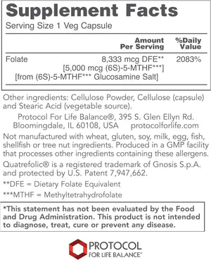 PROTOCOL FOR LIFE BALANCE - Protocol 5-Methylfolate 5,000mcg 50 Capsulas - The Red Vitamin MX - Suplementos Alimenticios - {{ shop.shopifyCountryName }}