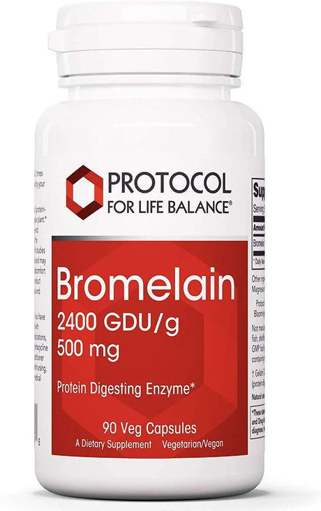 PROTOCOL FOR LIFE BALANCE - PROTOCOL FOR LIFE BALANCE Bromelain 500Mg 90 Capsulas - The Red Vitamin MX - Suplementos Alimenticios - {{ shop.shopifyCountryName }}