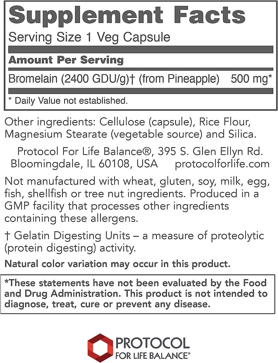 PROTOCOL FOR LIFE BALANCE - PROTOCOL FOR LIFE BALANCE Bromelain 500Mg 90 Capsulas - The Red Vitamin MX - Suplementos Alimenticios - {{ shop.shopifyCountryName }}